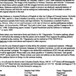 Announcements, 2000-03-09. ...