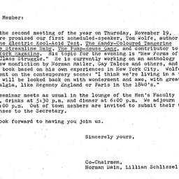 Announcements, 1970-11-04. ...