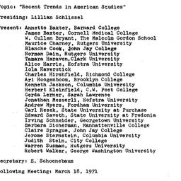 Minutes, 1971-02-18. Americ...