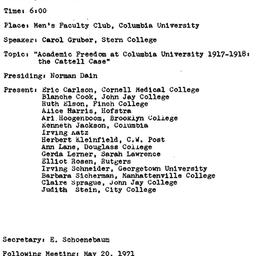 Minutes, 1971-04-22. Americ...