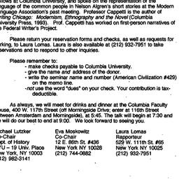 Announcements, 1996-02-05. ...
