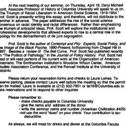 Announcements, 1996-04-02. ...