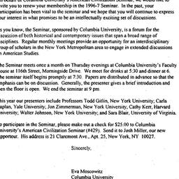 Announcements, 1996-08-25. ...
