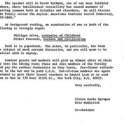 Announcements, 1966-11-06. ...