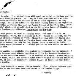Announcements, 1987-11-29. ...