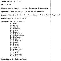 Minutes, 1972-03-16. Americ...