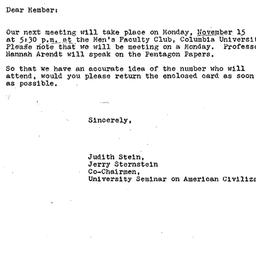 Announcements, 1971-11-01. ...