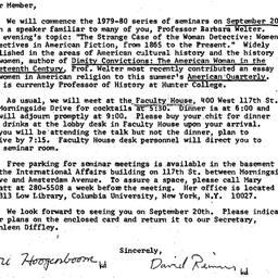 Announcements, 1979-09-07. ...