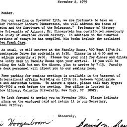 Announcements, 1979-11-02. ...