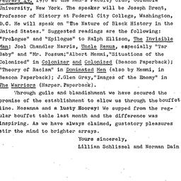 Announcements, 1970-02-09. ...