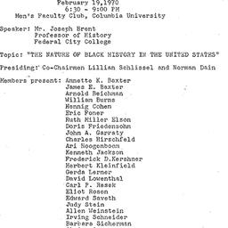 Minutes, 1970-02-19. Americ...