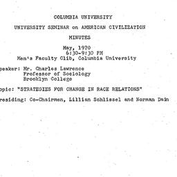 Minutes, 1970-05-21. Americ...