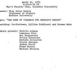 Minutes, 1970-04-16. Americ...
