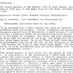 Announcements, 1961-01-02. ...