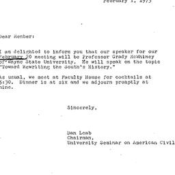 Announcements, 1975-01-01. ...