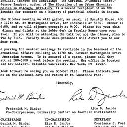 Announcements, 1982-10-08. ...