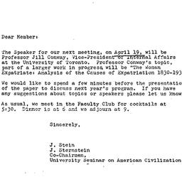 Announcements, 1973-04-02. ...