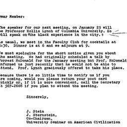 Announcements, 1973-01-17. ...