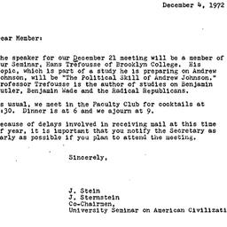 Announcements, 1972-12-04. ...