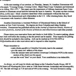 Announcements, 1996-12-20. ...