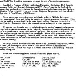 Announcements, 1997-04-17. ...