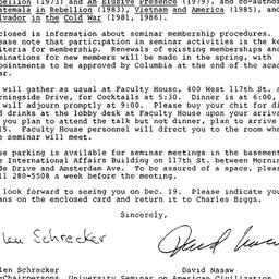 Announcements, 1985-11-25. ...