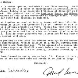 Announcements, 1985-09-01. ...