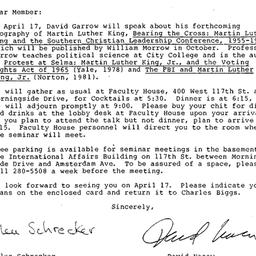 Announcements, 1986-03-31. ...
