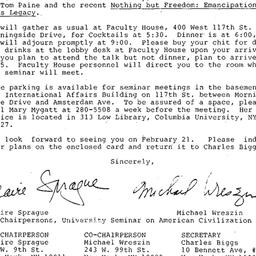 Announcements, 1985-02-01. ...
