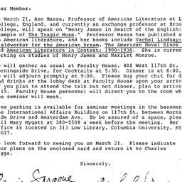 Announcements, 1985-03-01. ...