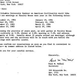 Announcements, 1985-05-02. ...