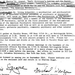 Announcements, 1985-08-30. ...