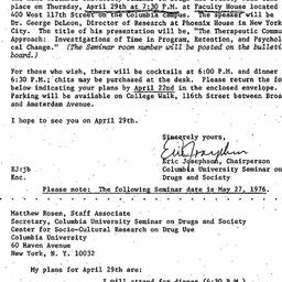 Announcements, 1976-04-01. ...