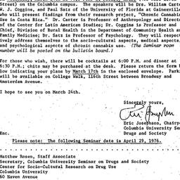 Announcements, 1976-03-01. ...