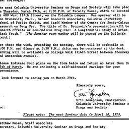 Announcements, 1979-02-26. ...