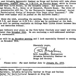 Announcements, 1978-11-01. ...