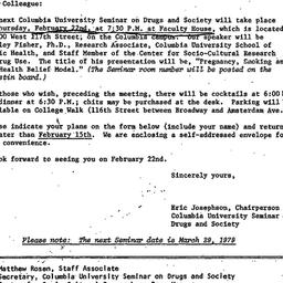 Announcements, 1979-01-29. ...