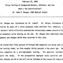 Minutes, 1990-02-22. Drugs ...