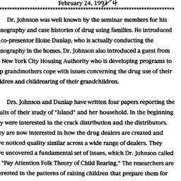 Minutes, 1994-02-24. Drugs ...