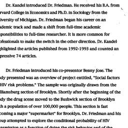 Minutes, 1994-01-20. Drugs ...