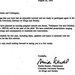 Announcements, 1994-08-20. ...