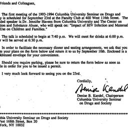 Announcements, 1994-08-20. ...