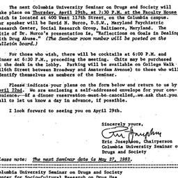 Announcements, 1982-04-02. ...