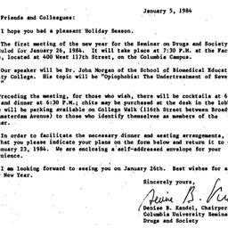 Announcements, 1984-01-05. ...
