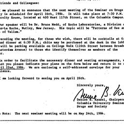 Announcements, 1984-04-03. ...