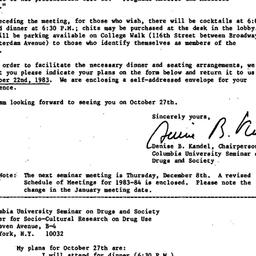 Announcements, 1983-10-06. ...