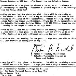Announcements, 1987-04-30. ...
