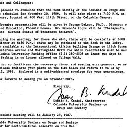Announcements, 1986-10-31. ...