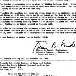 Announcements, 1986-10-02. ...