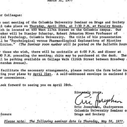 Announcements, 1977-03-31. ...